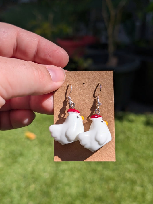 Chicken Earrings