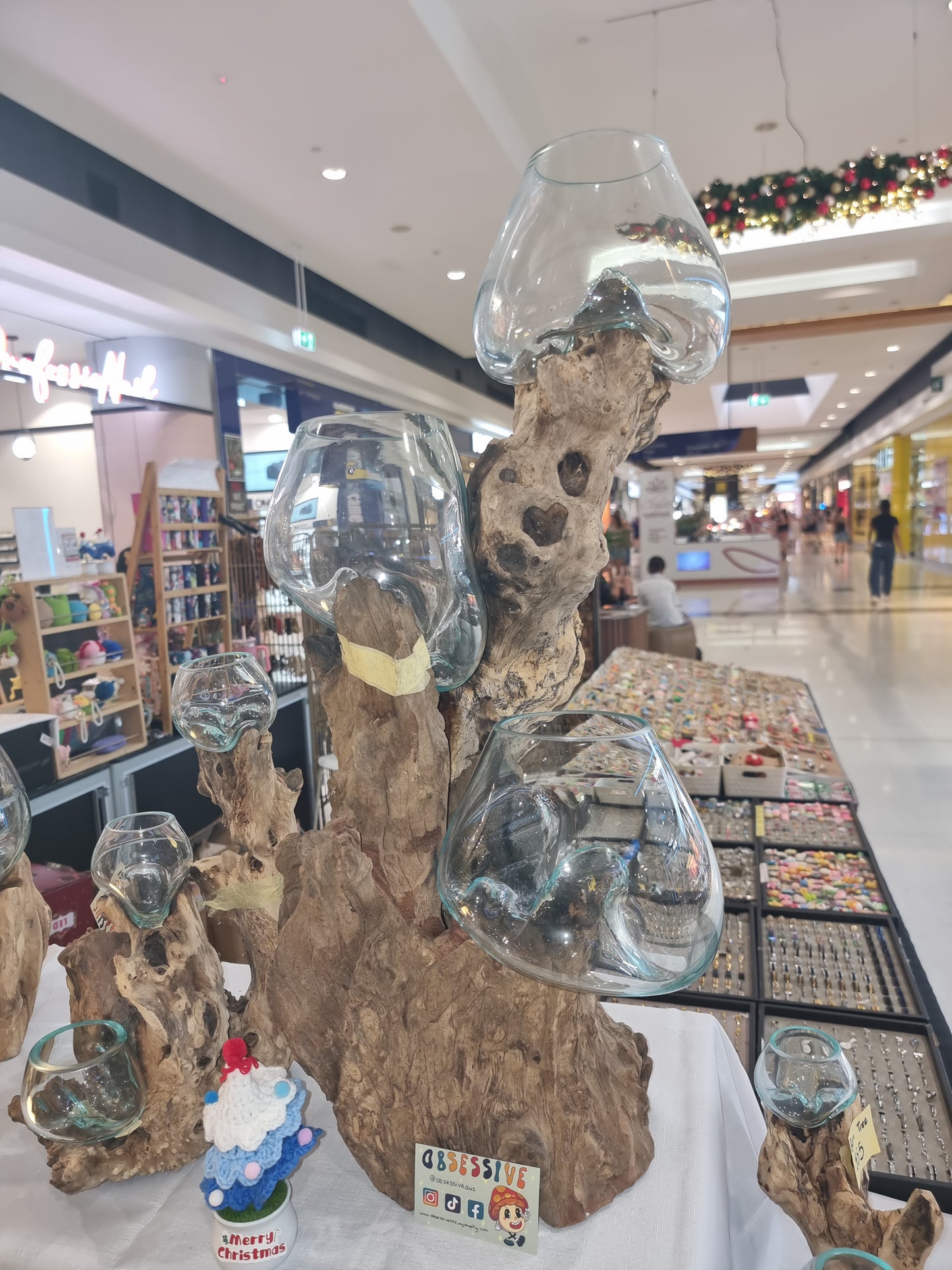 Glass Display Bowl Trees